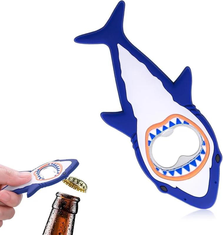 Andibro Shark Opener, Abridor de Cerveza Interruptor Magnético Tiburón Cerveza Camping Accesorios Regalo para Hombre Padre Amigo Barman — Vino y mesa festiva