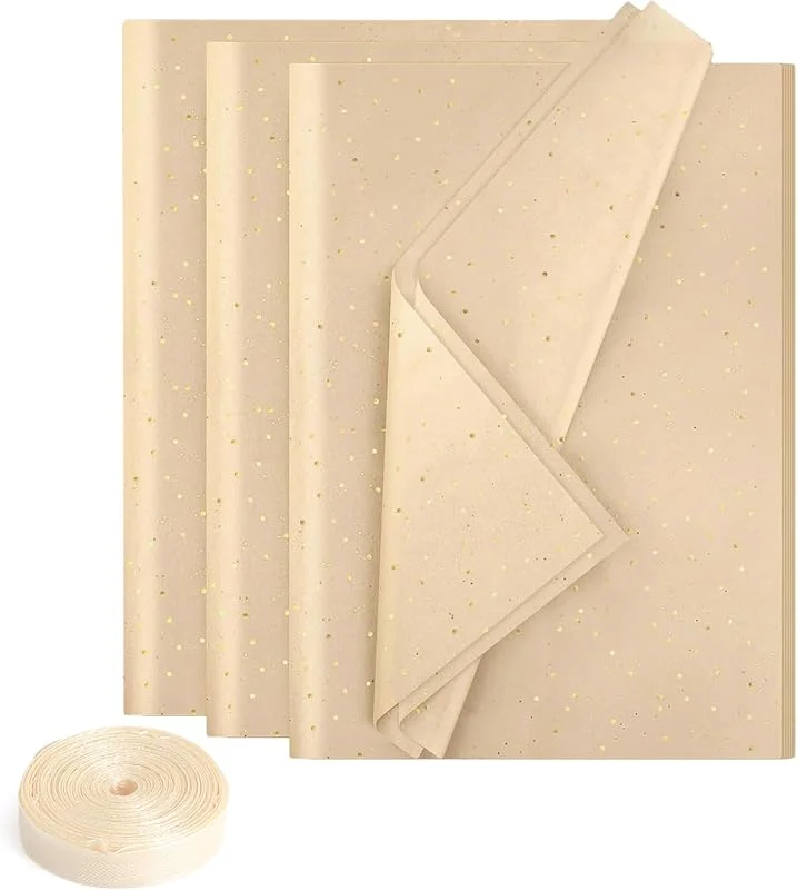 ZRUEWOT 30 hojas de papel de seda material de embalaje con un rollo de cinta de raso, 50 x 70 cm, papel de regalo de cumpleaños, adecuado para ramos de flores, embalaje de regalo hecho a mano — Envoltorio regalo