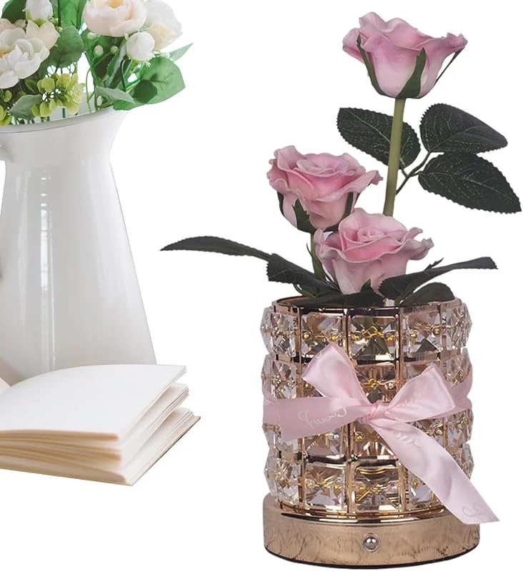 Générique Rosa brillante Decoración Romántica Rosas 3 Colores Regulables — Cena a la luz de velas