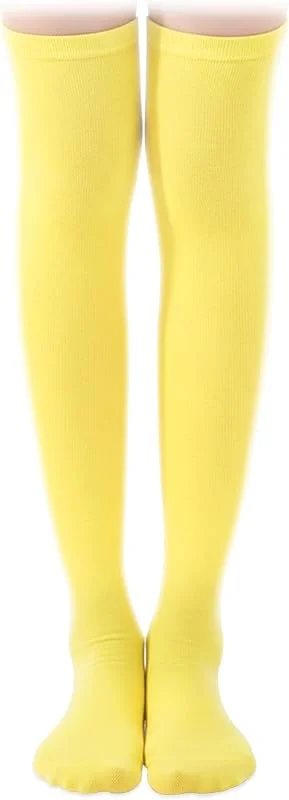 YUSHWENPTY Calcetines Largos Mujer Color Calcetines Hasta la Rodilla Socks Altos Fiesta High Sock Medias Hasta Rodillas para Mujeres y Niñas Carnaval Halloween Navidad Cosplay Uso Diario — Ropa Navidad