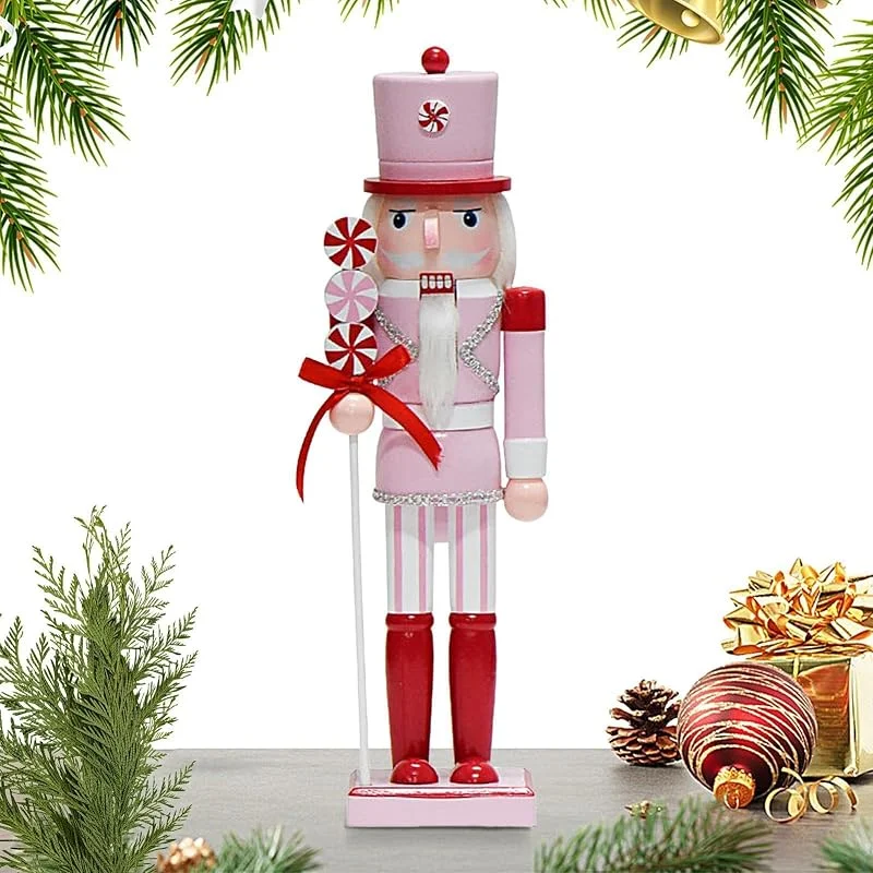Generic Figura coleccionable de cascanueces de madera de 38 cm — Decoracion Navidad