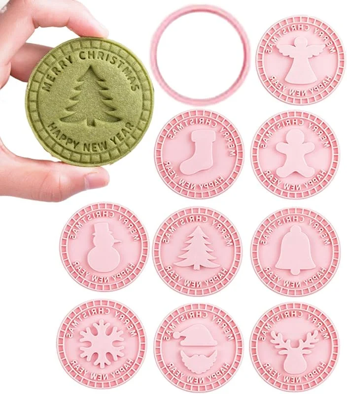 Genérico Sello de Galletas Navidad 3D Antiadherente Reutilizable Navideño — Hogar y cocina