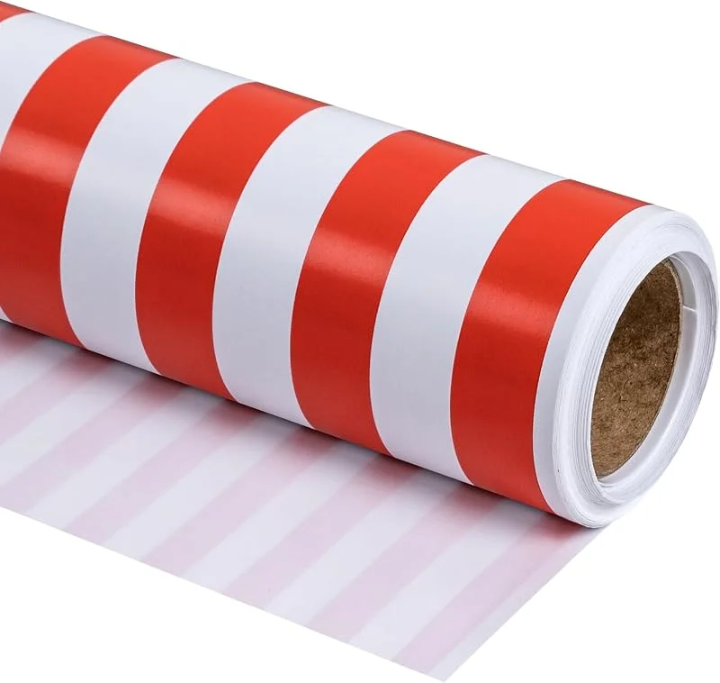 Visita la tienda de RUSPEPA RUSPEPA Papel De Regalo - Mini Rollo - Diseño De Rayas Rojas Y Blancas Perfecto Para Bodas, Cumpleaños, Baby Shower, Fiesta - 44, 5 Cm X 10 M — Envoltorio regalo