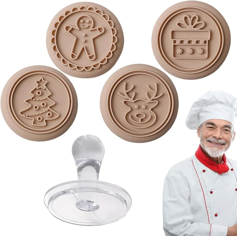 Zqkimzi Sello Galletas Navidad Antiadherente Reutilizable — Hogar y cocina