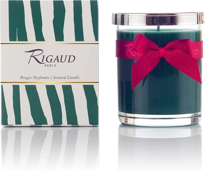 Visita la tienda de Rigaud Rigaud BPM111122 Vela aromática, Aroma de ciprés, Color Verde — Cena a la luz de velas