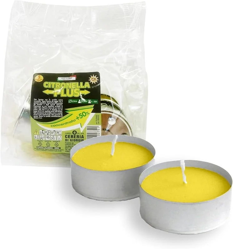Cereria Di Giorgio Nd 157126003 de 5 Maxi-tealight citronela Plus — Cena a la luz de velas