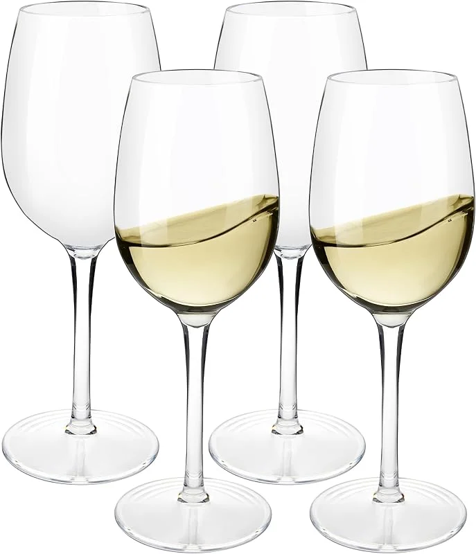 Visita la tienda de HAHASHOW HAHASHOW Copas de Vino de Plástico Tritan Irrompible 355mL, Juego de 4 — Vino y mesa festiva