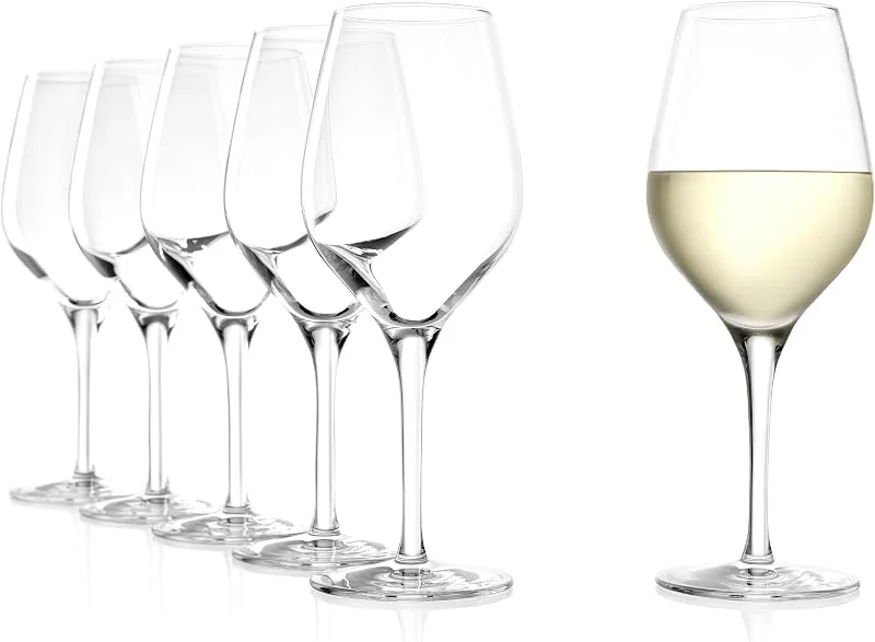 Visita la tienda de Stölzle Lausitz Stölzle Lausitz Exquisit Copa Agua-Vino 350 ml, Cristal, Transparente, 8x8x20.3 cm, 6 Unidades — Vino y mesa festiva