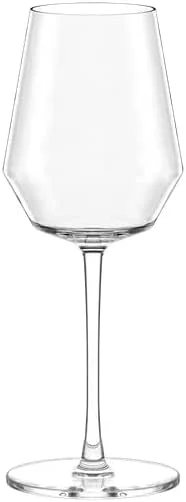 Stölzle Lausitz Juego de 6 copas de vino blanco CELESTIA de 410 ml – Desarrollo ideal del aroma del vino blanco – Diseño con superficie facetada – Copas de vino resistentes con ventilación precisa — Vino y mesa festiva