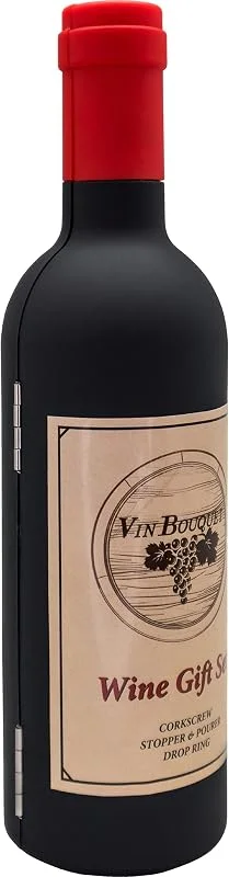 Visita la tienda de VB VIN BOUQUET Vin Bouquet Set de Accesorios para Vino en Estuche Botella, 4 Piezas — Vino y mesa festiva