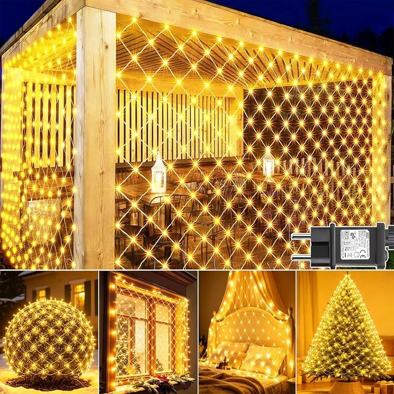 Visita la tienda de yowin yowin 2 Piezas Red de Luces Navidad Exterior 200 LED 3x2m Malla con Enchufe